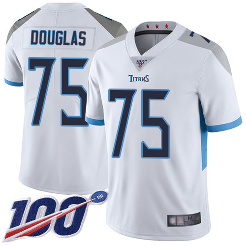 Tennessee Titans Limited White Men Jamil Douglas Road Jersey NFL Football 75 100th Season Vapor Untouchable